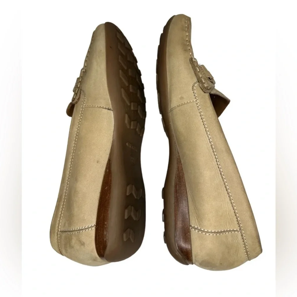 Geox Respira Women's ~ Size 39.5/ US 10 ~ Tan Horsebit Slip On Loafers Shoes